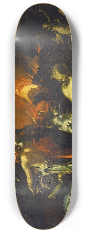 Abraham Bloemaert - The Burning of Troy 8.25 inch art skate deck Abraham Bloemaert - The Burning of Troy 8.25 inch art skate deck