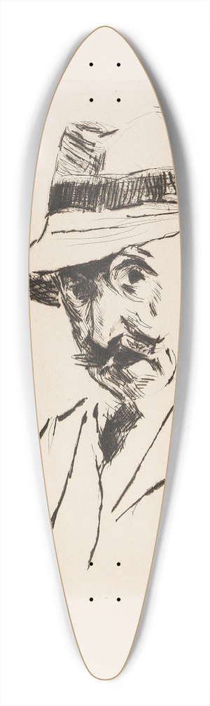 Max Liebermann - Selbstportrait mit dem Hut auf dem Kopf 39.3 inch art pintail longboard deck