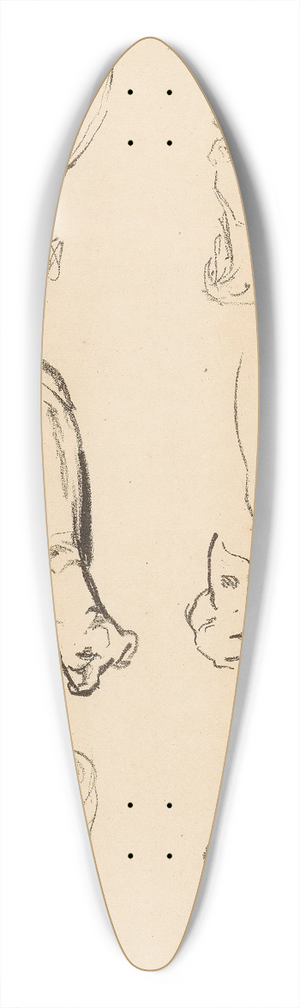 Max Liebermann - Teckelstudien 39.3 inch art pintail longboard deck