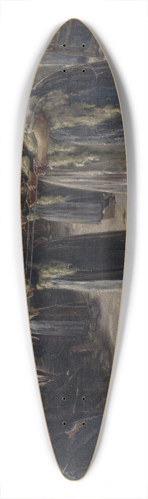 Max Liebermann - The Flax Barn at Laren 39.3 inch art pintail longboard deck