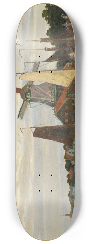 Claude Monet - Un Moulin  Zaandam 8.25 inch art skate deck