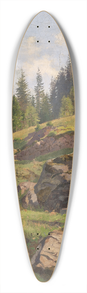 Max Wilhelm Roman - Black Forest Landscape 39.3 inch art pintail longboard deck