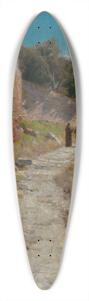 Max Wilhelm Roman - Italienische Landschaft mit Mnchen 39.3 inch art pintail longboard deck