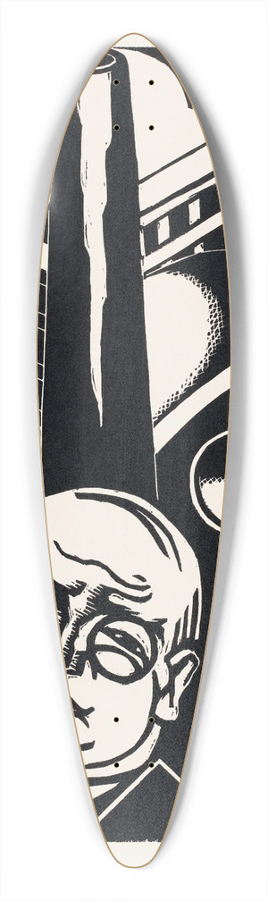 Meijer Bleekrode - Oorlogsindustrie 39.3 inch art pintail longboard deck