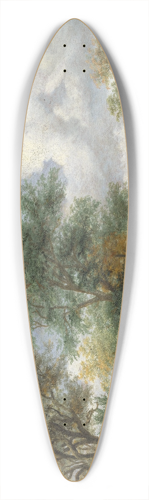 Meindert Hobbema - A Wooded Landscape with Figures 39.3 inch art pintail longboard deck