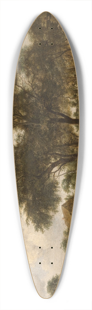 Meindert Hobbema - Water Mill 39.3 inch art pintail longboard deck