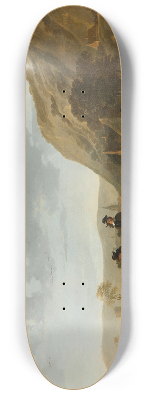 Aelbert Cuyp - River Landscape with Riders 8.25 inch art skate deck