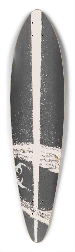 Menachem Birnbaum - Chad Gadjo Pl. 4 39.3 inch art pintail longboard deck