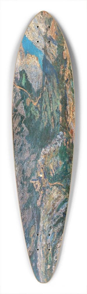 Menci Clement Crni - A View of Plase on the Adriatic Coast 39.3 inch art pintail longboard deck