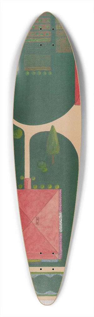 Meyer Goldbaum - Samuel Harrison House and Garden 39.3 inch art pintail longboard deck