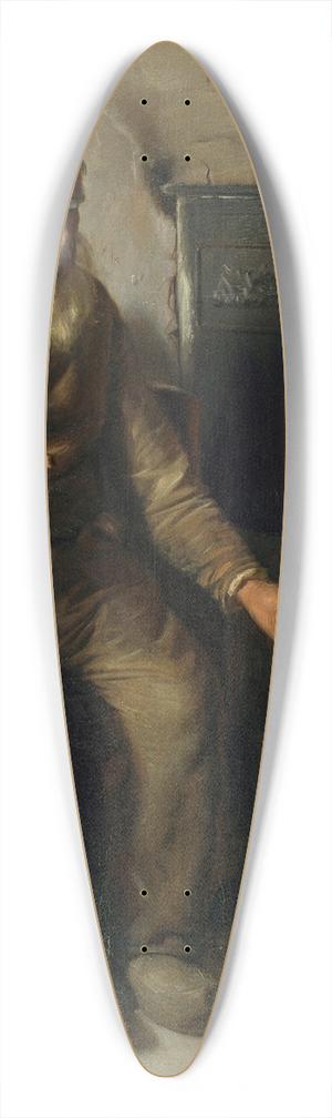 Michael Ancher - Blind Kristian minding a child 39.3 inch art pintail longboard deck Michael Ancher - Blind Kristian minding a child 39.3 inch art pintail longboard deck