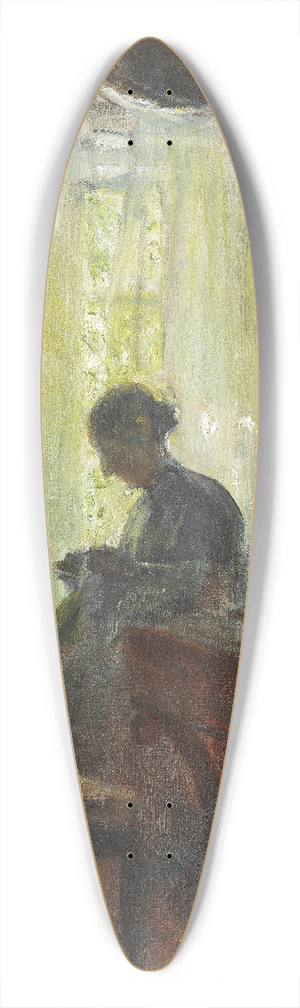 Michael Ancher - Interieur fra Kunstnerens Hjem. Fru Anna Ancher ved Sytjet 39.3 inch art pintail longboard deck
