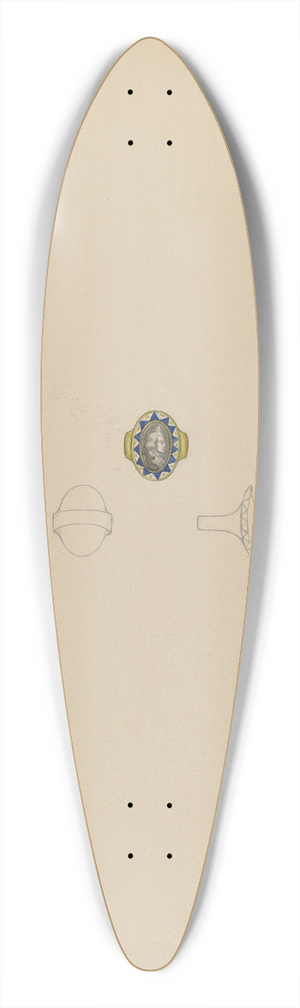 Michael Fenga - Memorial Ring 39.3 inch art pintail longboard deck