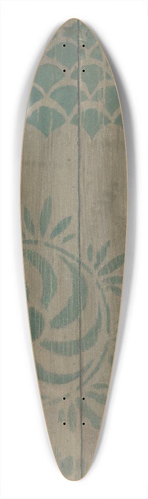 Michael Lauretano - Stencilled Floor 39.3 inch art pintail longboard deck