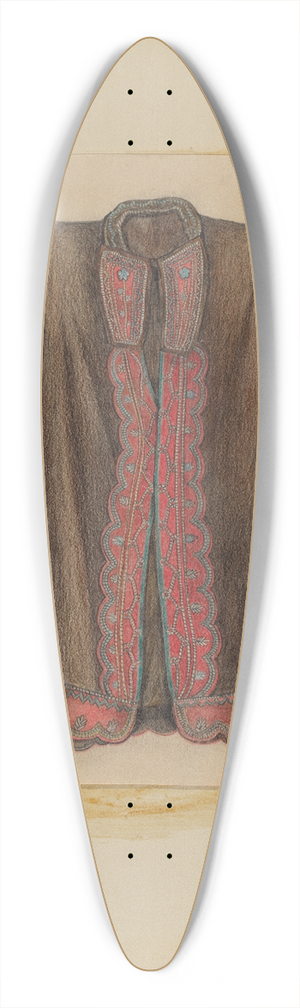 Michael Trekur - Dark Brown Cotton Coat 39.3 inch art pintail longboard deck