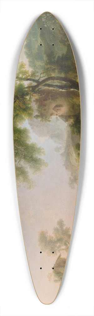 Michael Wutky - A Mediterranean landscape with shepherds and their flock 39.3 inch art pintail longboard deck