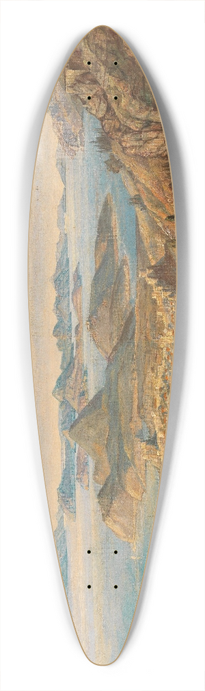 Michael Zeno Diemer - View of Dubrovnik 39.3 inch art pintail longboard deck