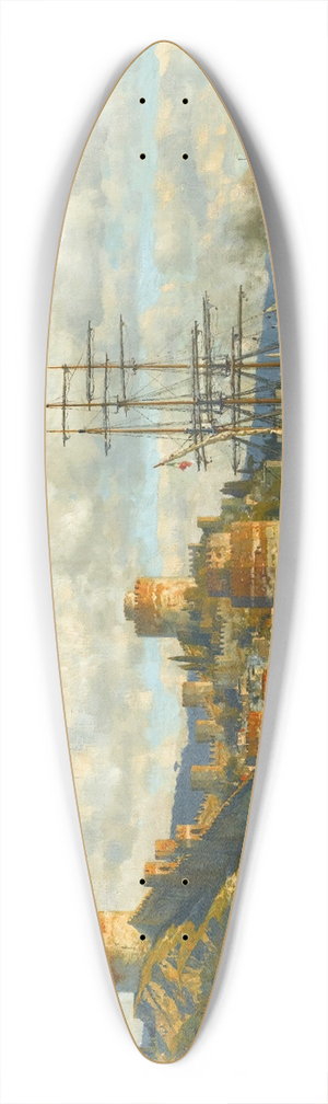 Michael Zeno Diemer - View Of The Bosphorus With Rumelihisari 39.3 inch art pintail longboard deck