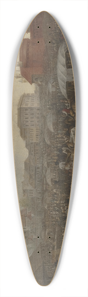Micha Stachowicz - Kleparz marketplace 39.3 inch art pintail longboard deck Micha Stachowicz - Kleparz marketplace 39.3 inch art pintail longboard deck
