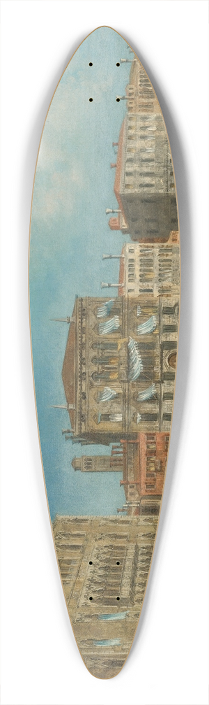 Michele Marieschi - The Grand Canal, Venice, With Palazzo Foscari And Palazzo Balbi 39.3 inch art pintail longboard deck