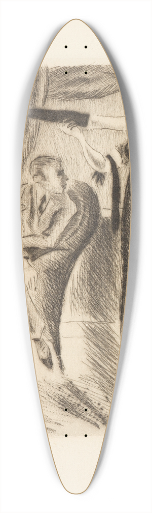 Michel Fingesten - Przybyszewski, De profundis 39.3 inch art pintail longboard deck