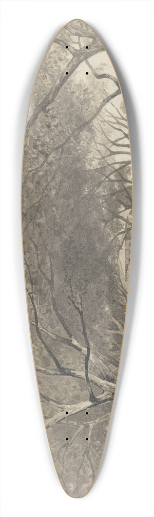 Michel Jean Cazabon - Avenue and Entrance to St. James Barracks 39.3 inch art pintail longboard deck
