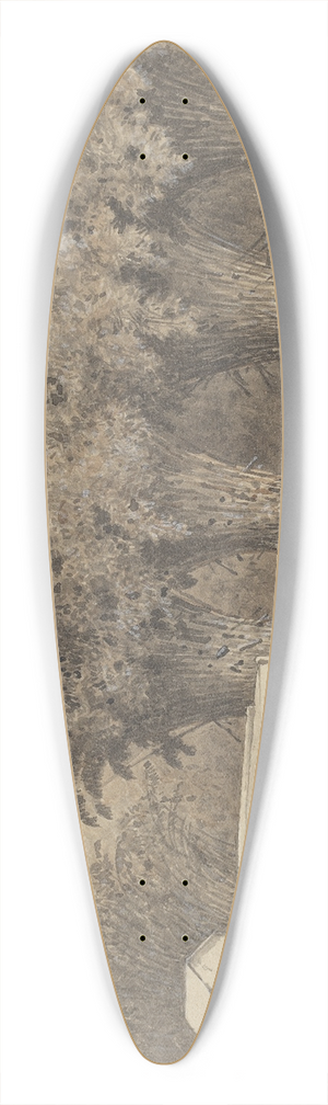 Michel Jean Cazabon - The Reservoir at Maraval 39.3 inch art pintail longboard deck