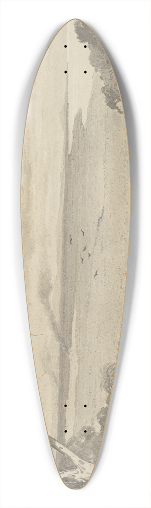 Michel Jean Cazabon - View from Laventille Hill 39.3 inch art pintail longboard deck