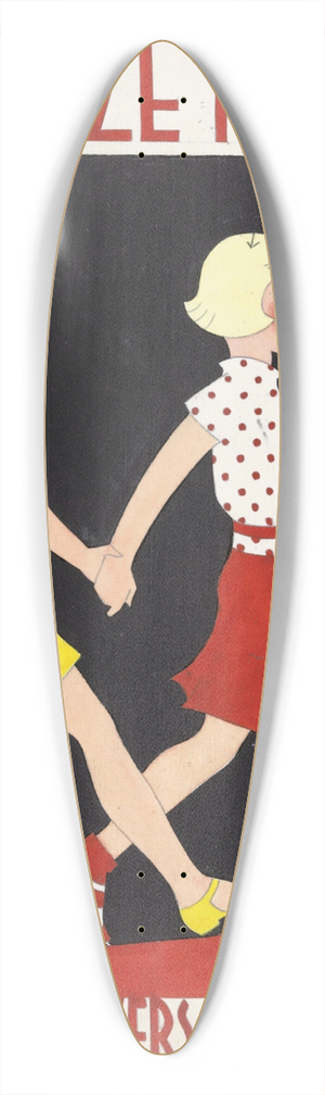 Miep de Feijter - Bandontwerp voor; Henritte Dietz e.a., Voor onze kleintjes; gellustreerde vertellingen om voor te lezen en zelf te lezen voor kinderen van 5-8 jaar, c. 1928 39.3 inch art pintail longboard deck