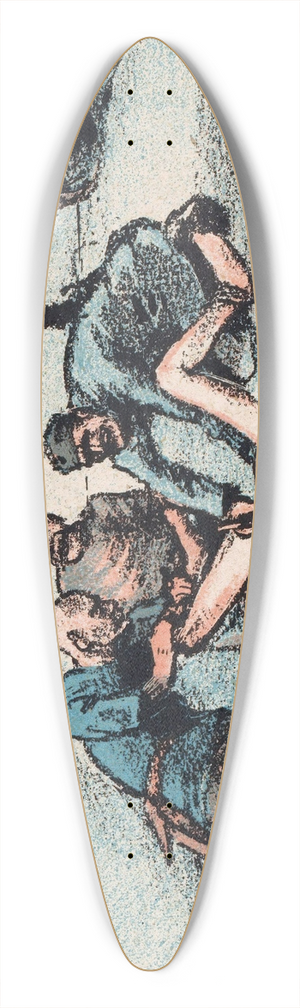 Mihly Bir - Soldaten verminken een naakte man 39.3 inch art pintail longboard deck