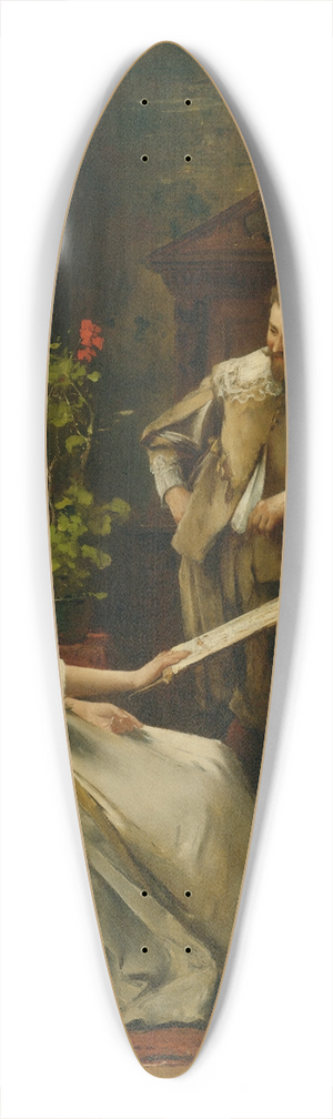 Mihly Munkcsy - Flirt (La Broderie) 39.3 inch art pintail longboard deck