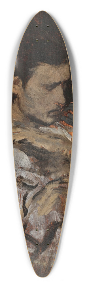 Mihly Munkcsy - Study for the lint makers of 1871 39.3 inch art pintail longboard deck