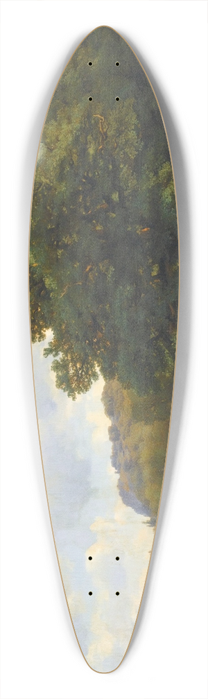 Mikhail Spiridonovich Erassi - On The Lake Shore 39.3 inch art pintail longboard deck