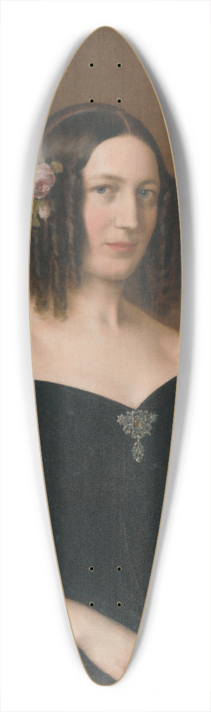 Mikls Barabs - Portrait of a young widow 39.3 inch art pintail longboard deck