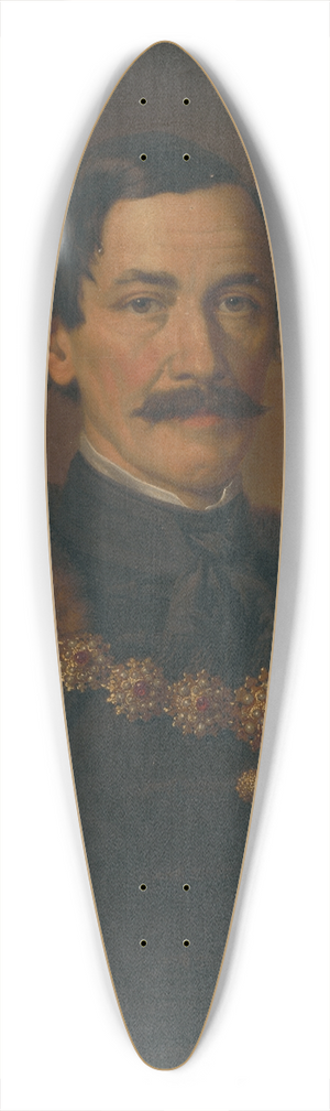 Mikls Barabs - Portrait of Count Teleki Mikls Barabs 39.3 inch art pintail longboard deck
