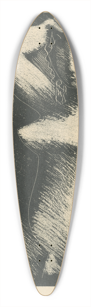 Mikul Galanda - ena pred zrkadlom 39.3 inch art pintail longboard deck