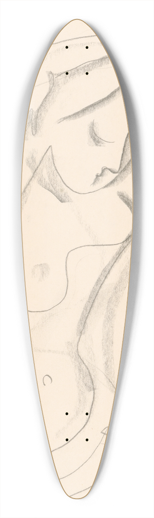 Mikul Galanda - ena so zdvihnutmi rukami a nrt enskho profilu 39.3 inch art pintail longboard deck