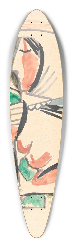 Mikul Galanda - ena v atke 39.3 inch art pintail longboard deck Mikul Galanda - ena v atke 39.3 inch art pintail longboard deck
