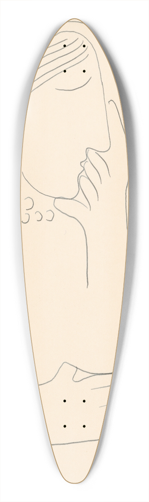 Mikul Galanda - ena v atke s podopretou tvrou 39.3 inch art pintail longboard deck