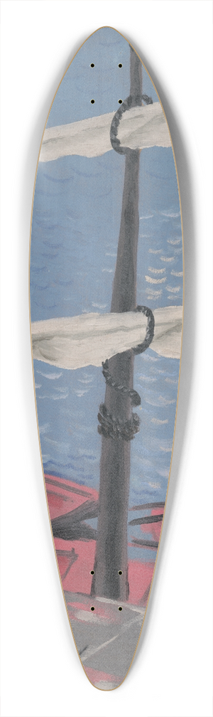 Mikul Galanda - Fishing Boats 39.3 inch art pintail longboard deck