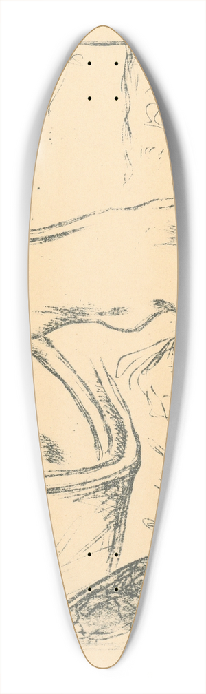 Mikul Galanda - Kpe 39.3 inch art pintail longboard deck