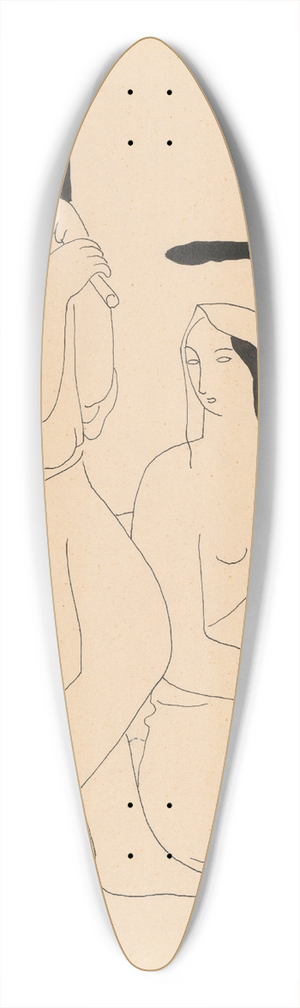 Mikul Galanda - Lovers (Song Pastorale) 39.3 inch art pintail longboard deck Mikul Galanda - Lovers (Song Pastorale) 39.3 inch art pintail longboard deck