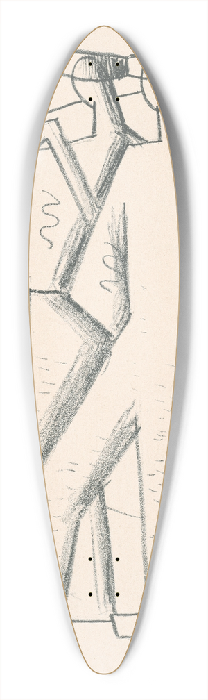 Mikul Galanda - Lumberjacks 39.3 inch art pintail longboard deck Mikul Galanda - Lumberjacks 39.3 inch art pintail longboard deck