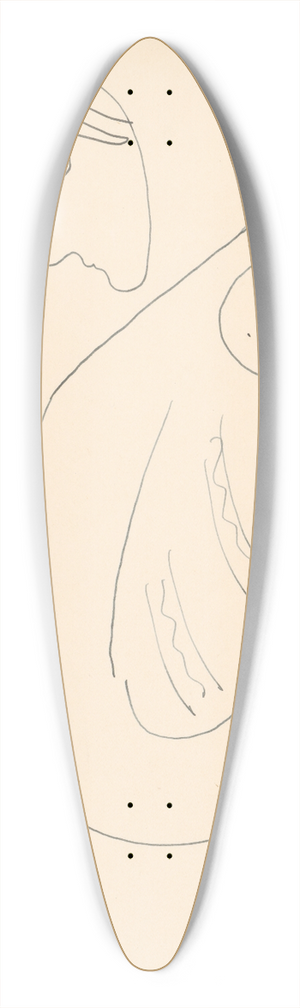 Mikul Galanda - Matka s dieaom v perinke a s dvoma enami 39.3 inch art pintail longboard deck