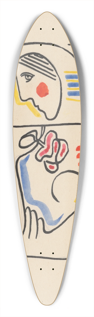 Mikul Galanda - Mother (Mother with a Child and a Flower) 39.3 inch art pintail longboard deck