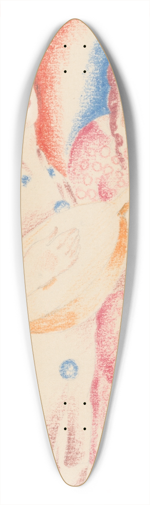 Mikul Galanda - Playing the mandolin 39.3 inch art pintail longboard deck