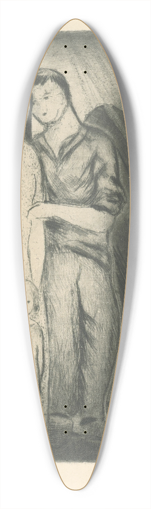 Mikul Galanda - Rodina 39.3 inch art pintail longboard deck