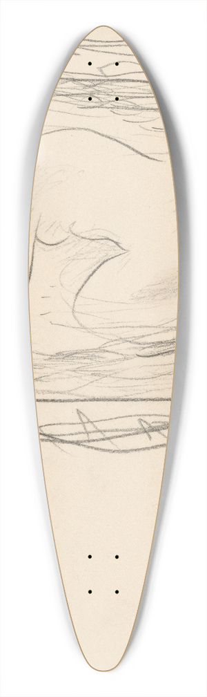 Mikul Galanda - Sketchbook 39.3 inch art pintail longboard deck