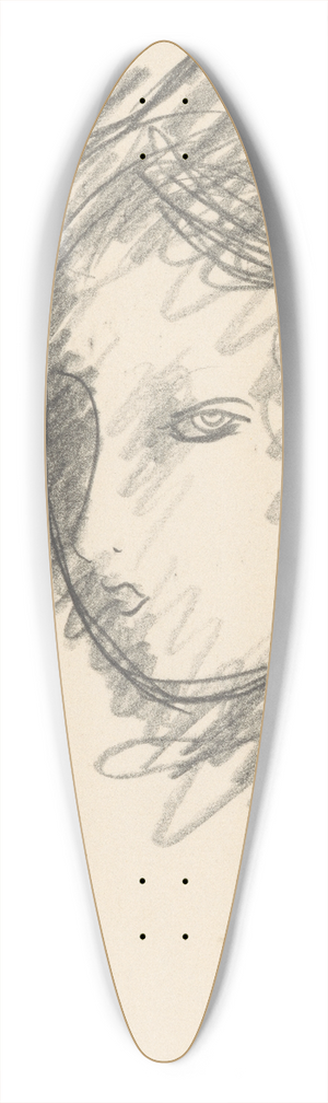 Mikul Galanda - Sketchbook 39.3 inch art pintail longboard deck