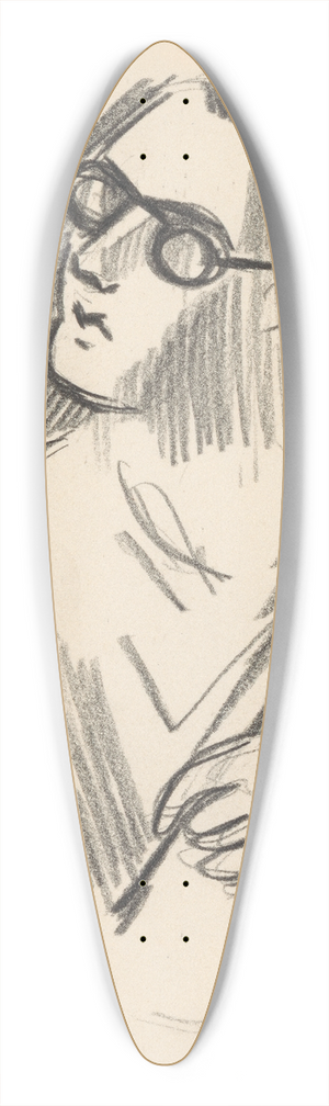 Mikul Galanda - Sketchbook 39.3 inch art pintail longboard deck
